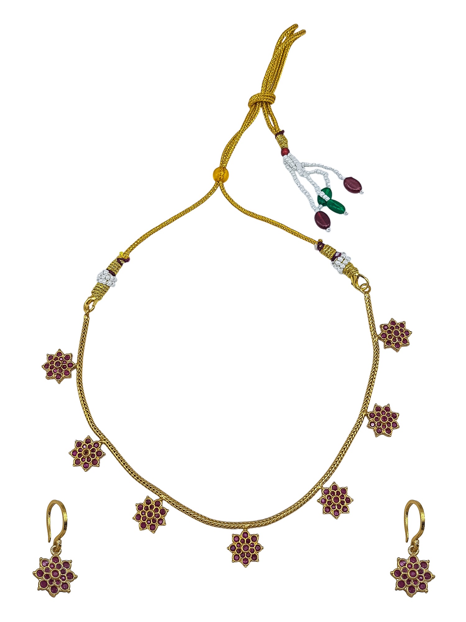 Premium Floral AD Necklace Set