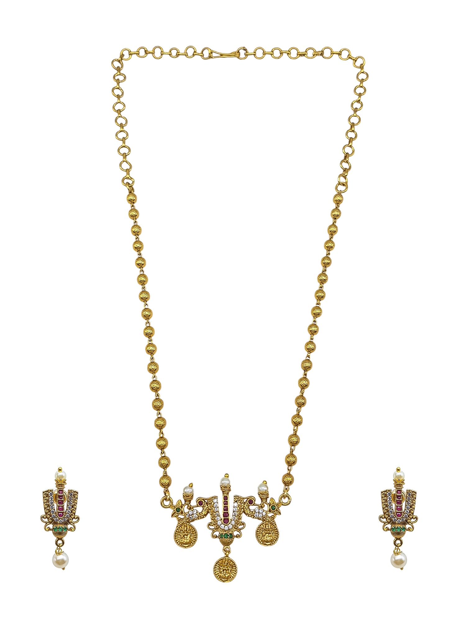 Premium Short Balaji Necklace Set