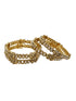 Gold Plated Set of 4 Bangles with pearls