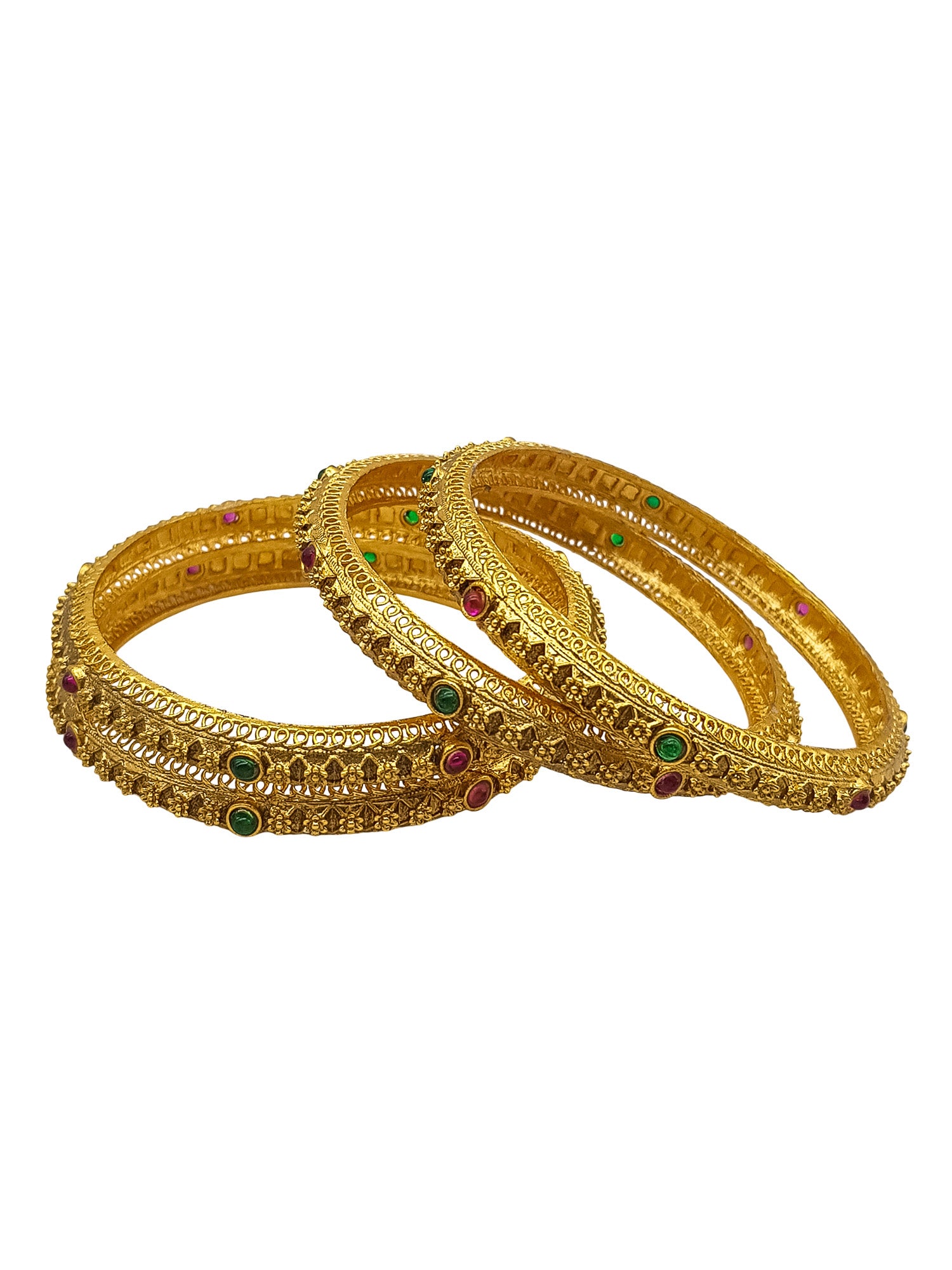 Gold Plated Classic Set of 4 Bangles