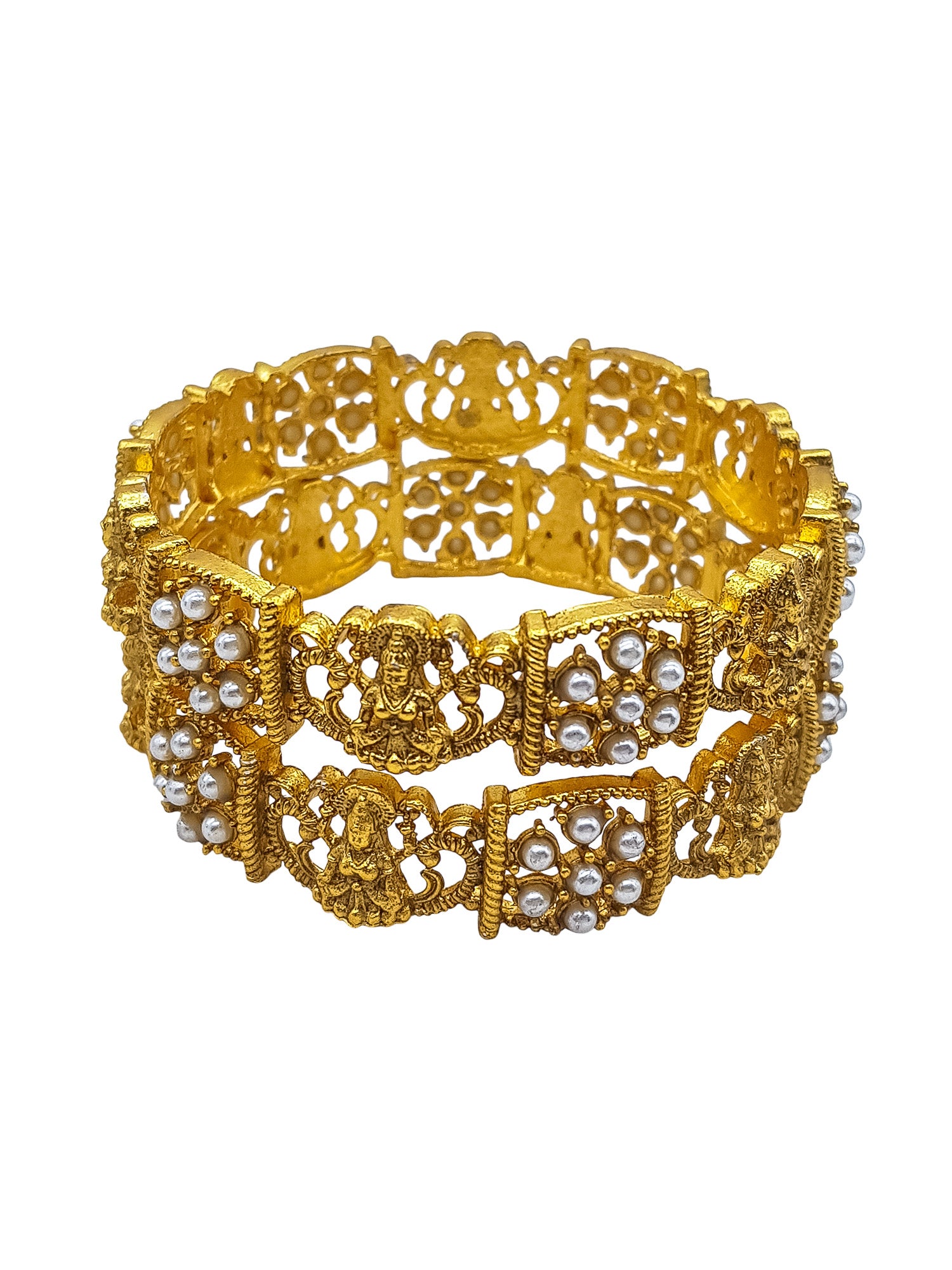 Gold Plated Antique Polish Set of 2 Bangles