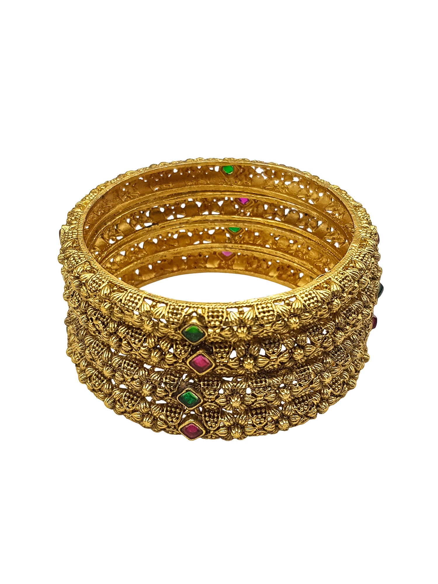 Gold Plated Classic Set of 4 Bangles
