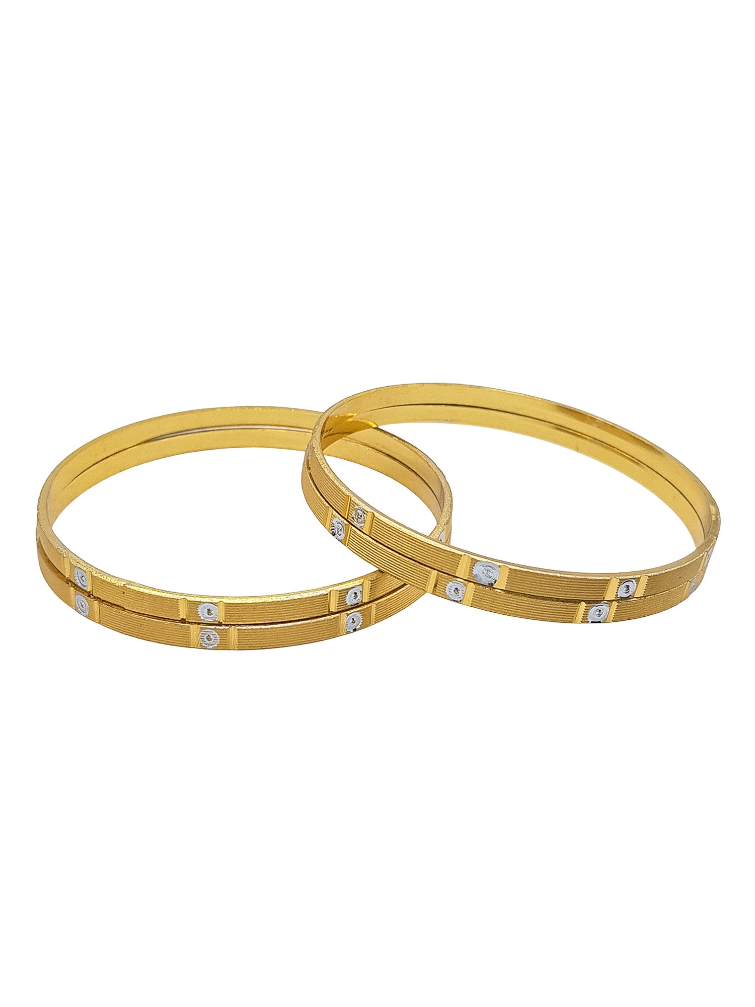 Italian Microgold plated Sleek Design Set of 4 bangles