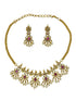 Premium Gold pLated Multi Colour CZ Necklace Set  0825