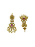 Premium Gold pLated Multi Colour CZ Necklace Set  0825
