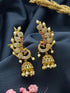 Gold plated Classic Bluetooth Jhumka Earrings with cz stones