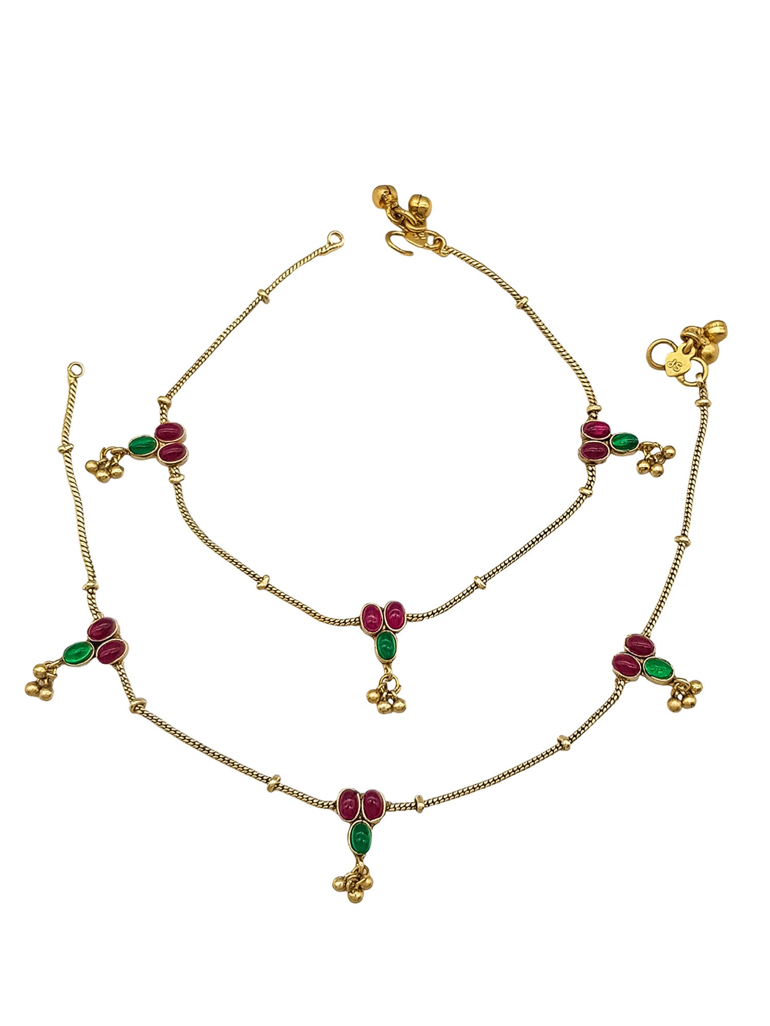 Gold Plated Designer Antique Finish Anklet /Payal