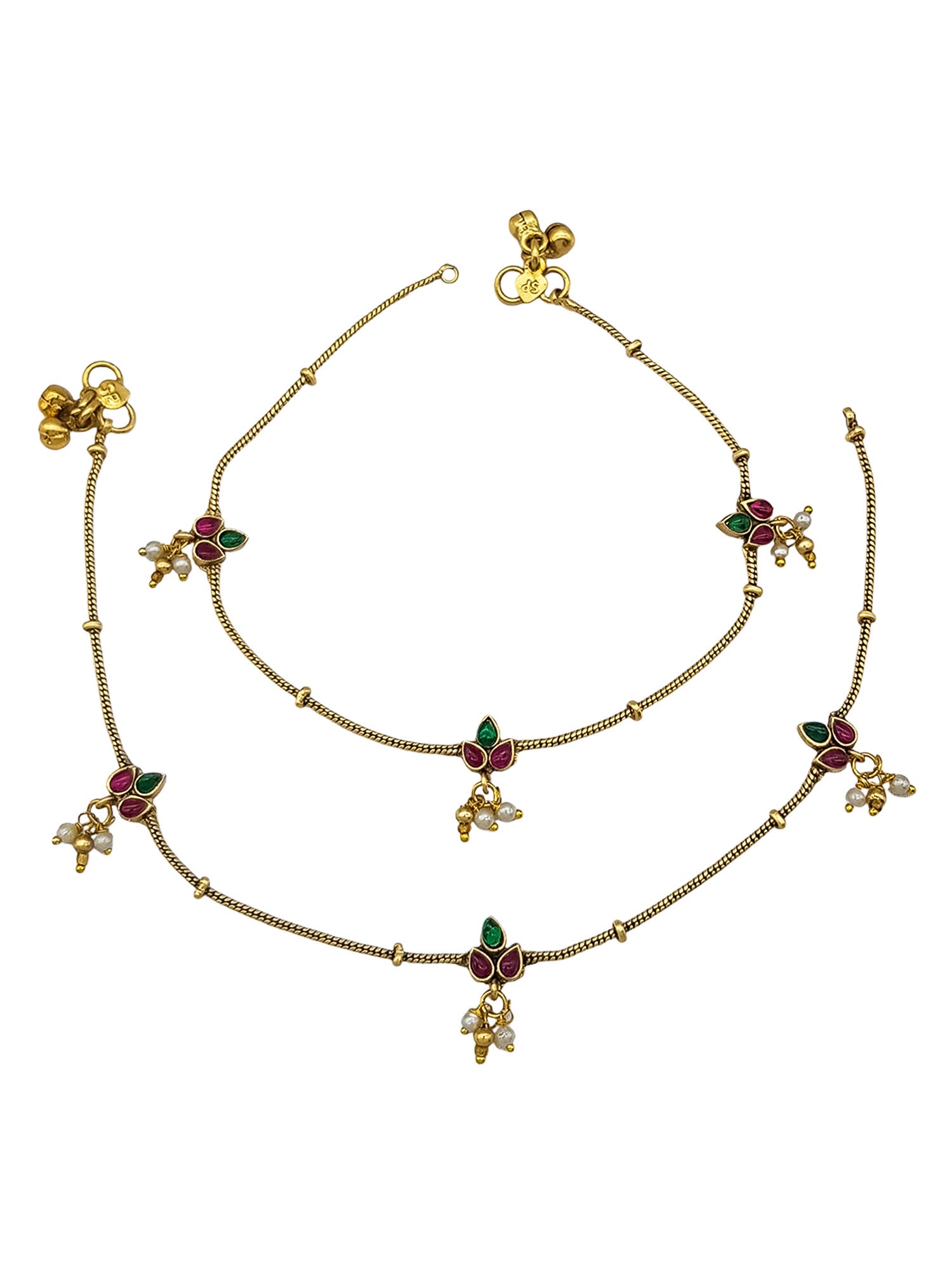 Gold Plated Designer Antique Finish Anklet /Payal