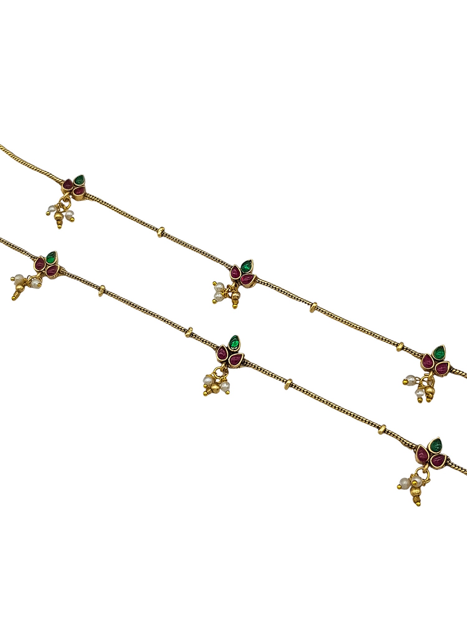Gold Plated Designer Antique Finish Anklet /Payal