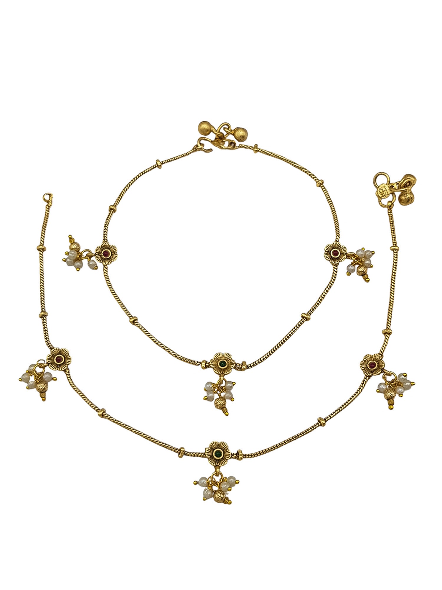 Gold Plated Designer Antique Finish Anklet /Payal