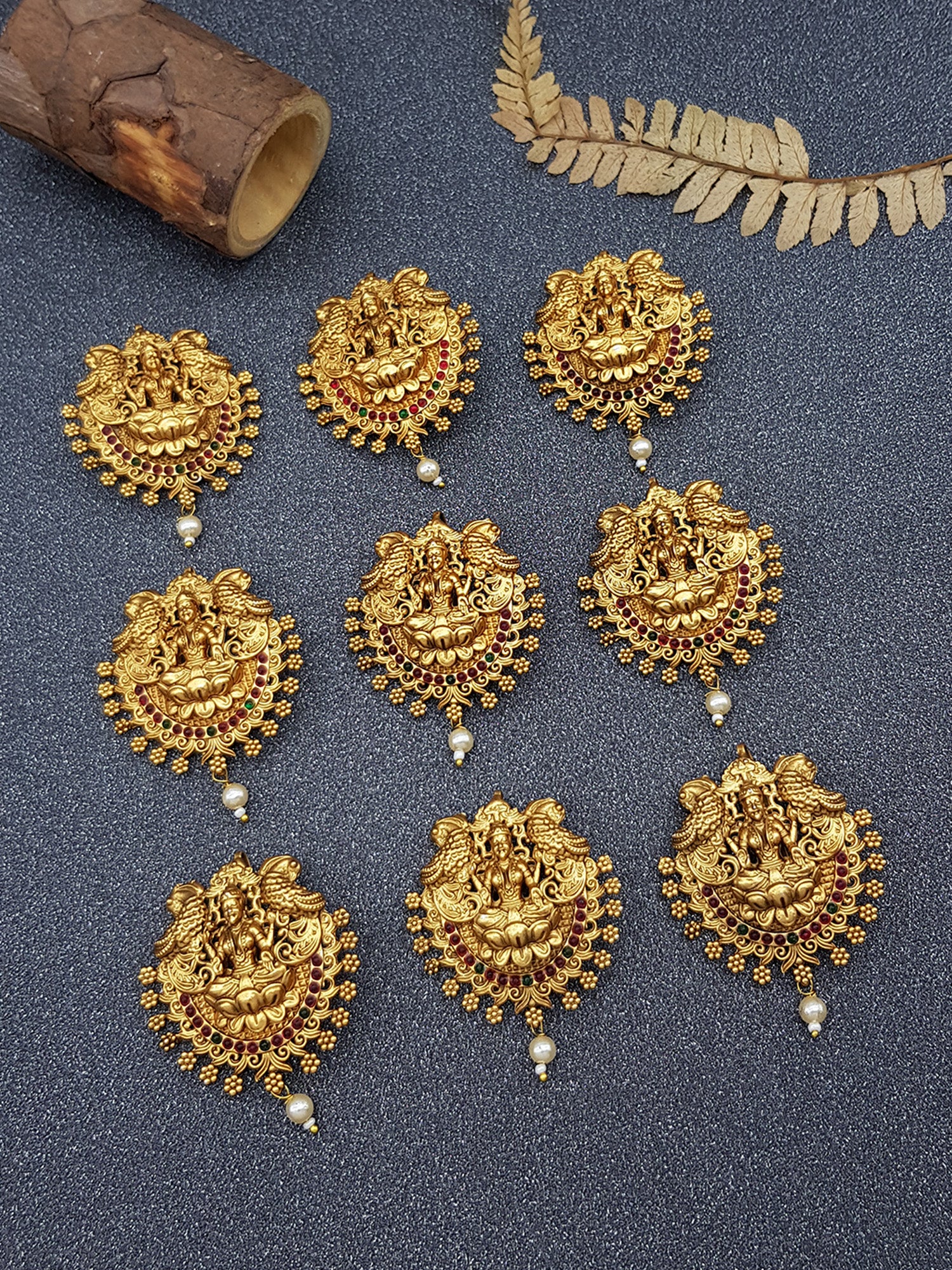 Gold Finish guaranteed quality Bridal Hair Accessories Jade Bille 9 clips