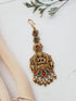 Gold Plated Antique Short Maang Tikka