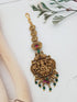 Gold Plated Antique Short Maang Tikka