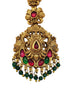 Gold Plated Antique Short Maang Tikka