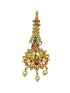 Gold Plated Antique Short Maang Tikka