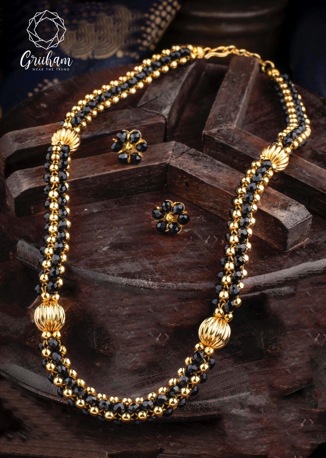 23.5 kt gold plated beads chain 30 INCHES 12360N - Griiham
