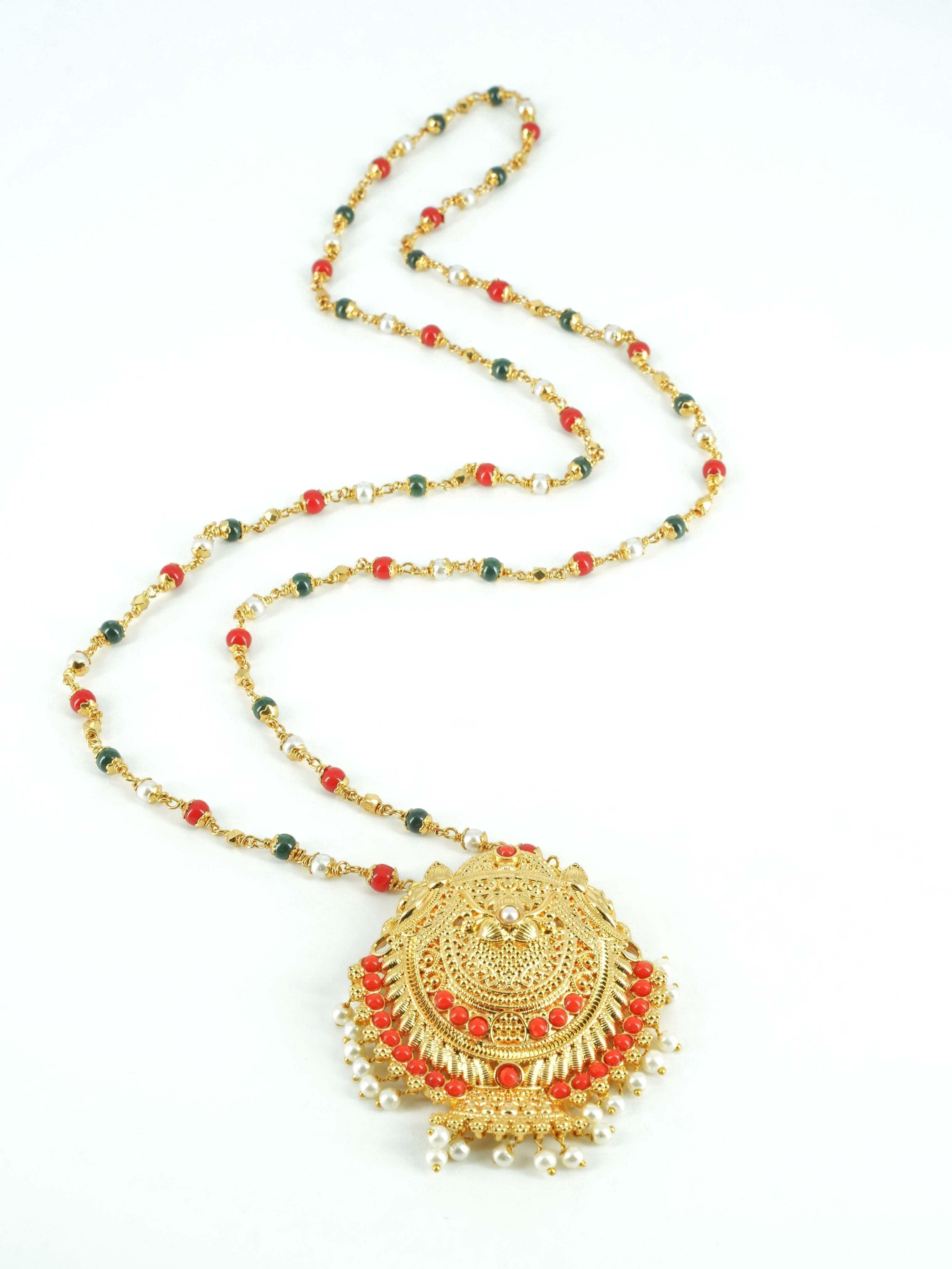 23.5ct Micro Gold Plated Pendant with Chain 9010N - Griiham