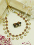 23.5kt Guaranteed Gold finish Evergreen Trending designs Short AD necklace set  11665n