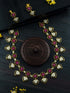 23.5kt Guaranteed Gold finish Evergreen Trending designs Short AD necklace set  11665n