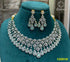 23.5kt Guaranteed white Gold finish Evergreen Trending designs Short AD necklace set  12092N-1