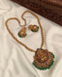Premium Gold Plated Temple design Pendant Set