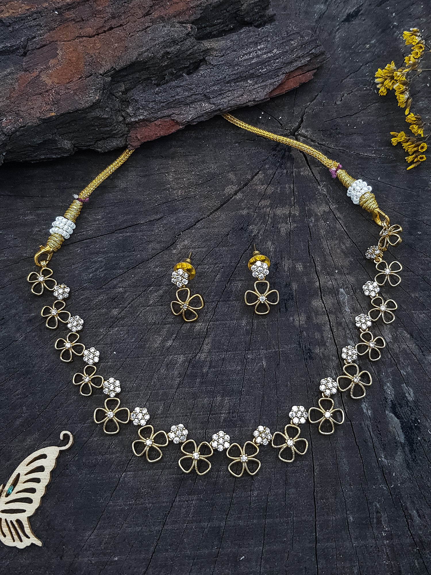 Premium Sayara Collection Elegant CZ Necklace Set