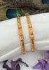 Italian design sleek gold plated with CZ stones Set of 2 bangles