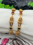 Italian design sleek gold plated with CZ stones Set of 2 bangles