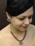 Premium Gold Plated Ruby Color short necklace Set