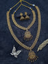 Gold Plated Classic Temple Necklace Combo Set
