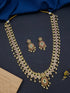 Traditional Mango Malai cz zercon stone short/long necklace set
