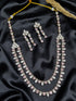 Premium Victorian Long Double Layer CZ Necklace Set  0825