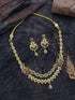 Premium Gold Plated Double Layer CZ Necklace Set  0825