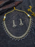 Premium Gold Plated Classic Necklace Set with Purple Lavender stones