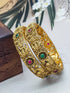 Multicolor Stone fitted Set of 2 Laxmi bangles