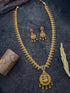 Gold Plated Long Mango Laxmi Necklace Set