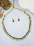 Gold Plated Classic Red/Green AD NEcklace Set