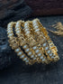 Gold Plated Set of 4 Bangles with pearls