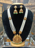 Gold Plated premium Necklace Set with Pearl Maala