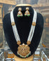 Gold Plated premium Necklace Set with Pearl Maala