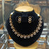 Premium Gold plated Trending Pipe Necklace Set wiPremium CZ NecklaceSet