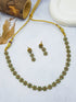 Gold Plated Classic Red/Green AD NEcklace Set