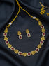 White and Red stone  Laxmi Short necklace set