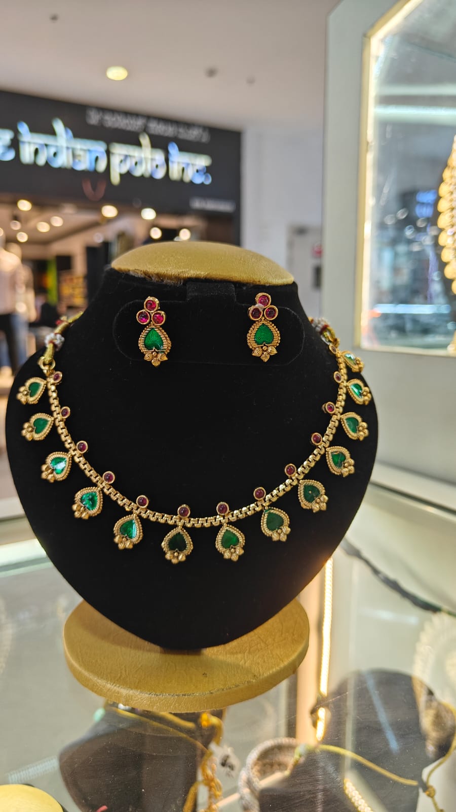 Premium Cz White Colour/Multicolor Elephant Short necklace Set