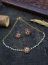 Premium Gold Plated ClassicMulticolor stones choker in pearl