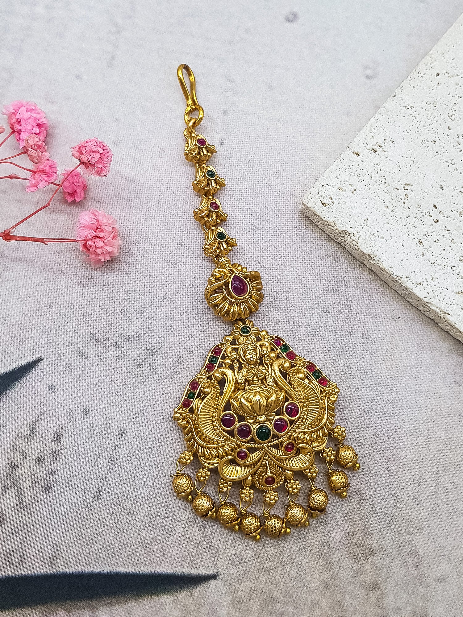 Gold Plated Traditional Bridal Maang Tikka
