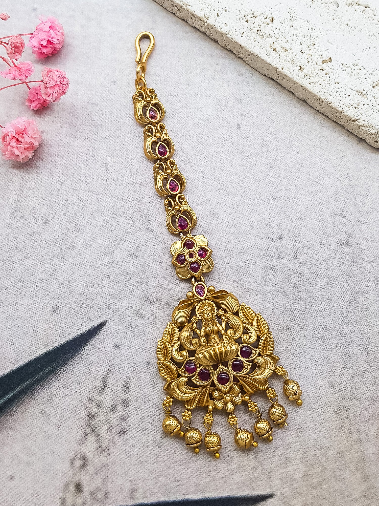 Gold Plated Traditional Bridal Maang Tikka