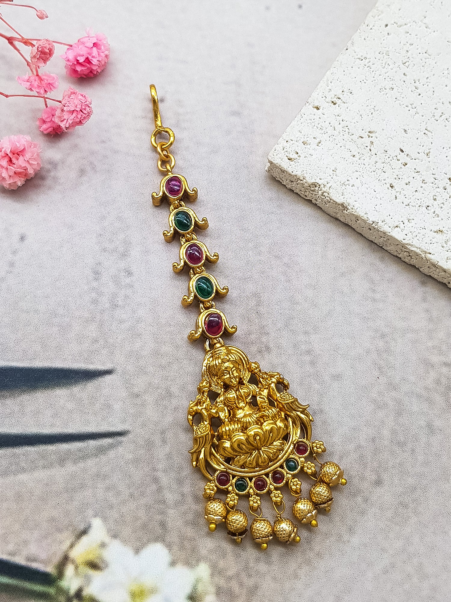 Gold Plated Traditional Bridal Maang Tikka