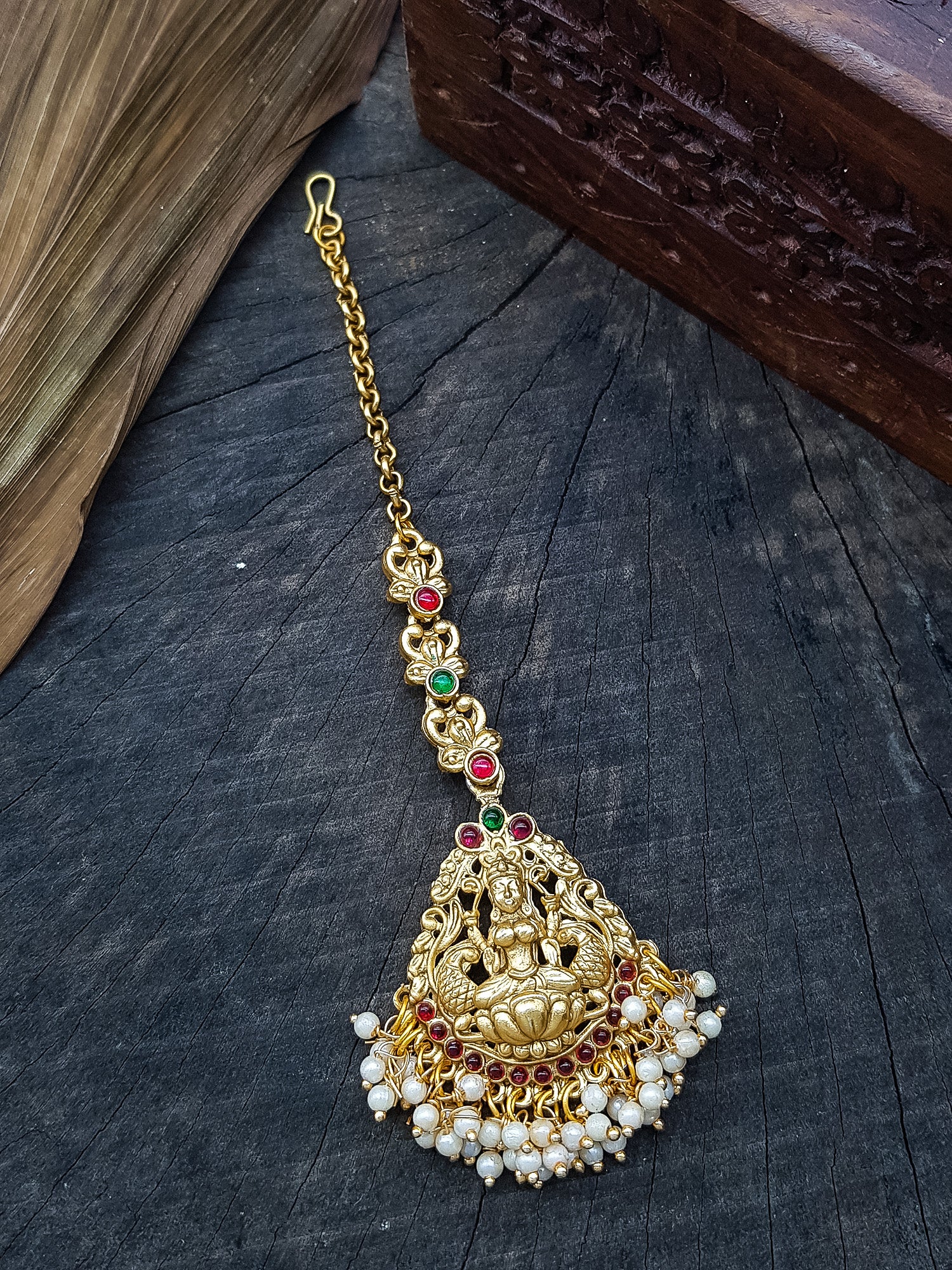 Gold Plated Traditional Bridal Maang Tikka