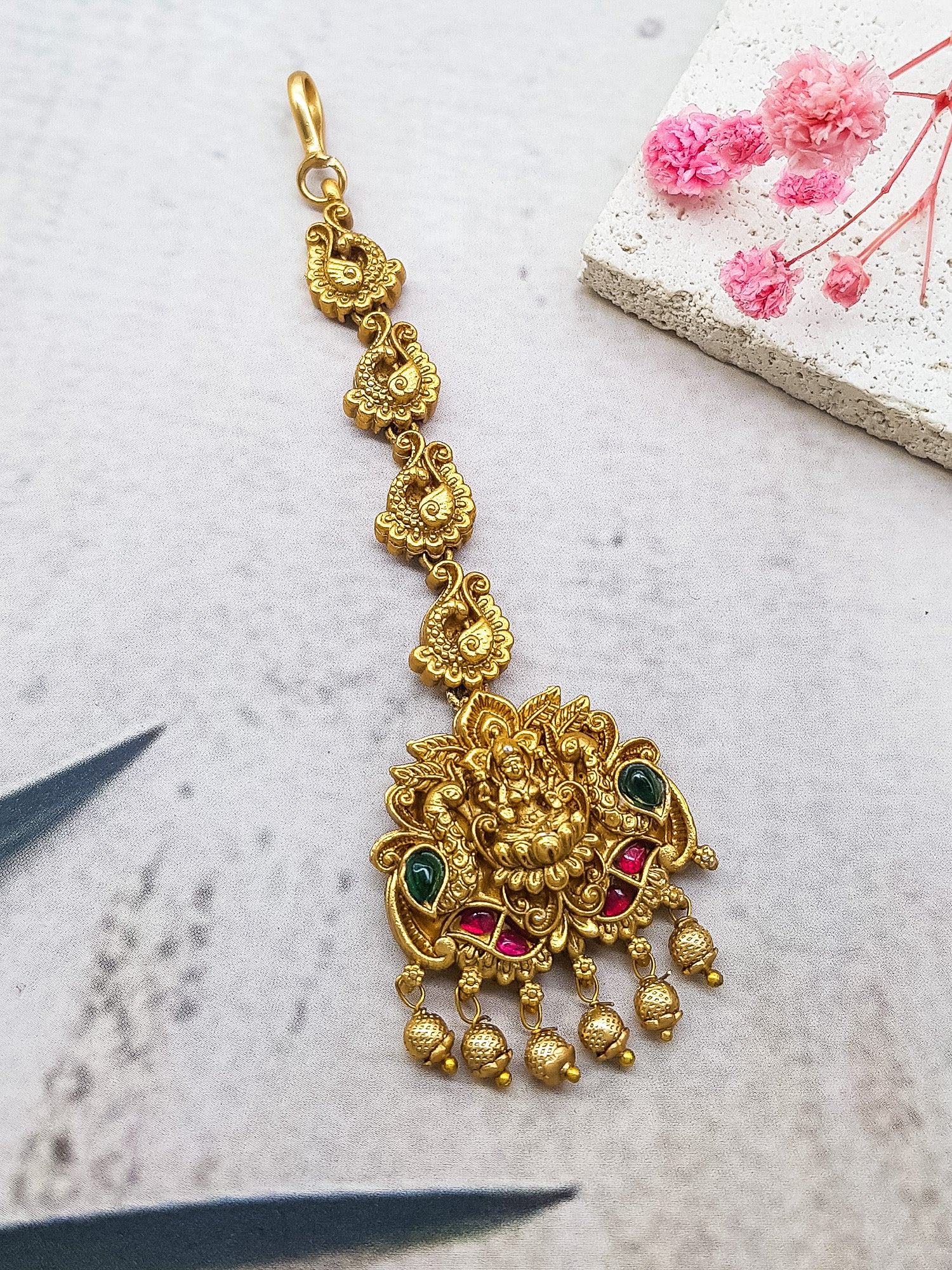 Gold Plated Traditional Bridal Maang Tikka